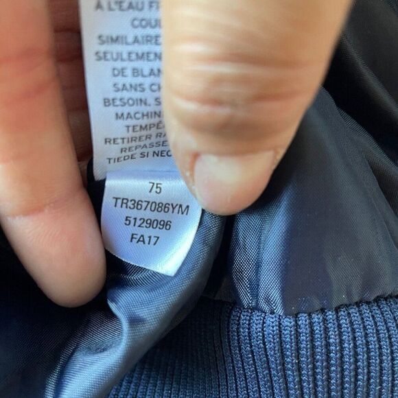 THE RAIL Zip Up Bomber Jacket Men Large Blue Long Sleeve - Picture 6 of 7